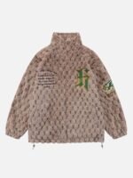 American Letter Embroidery Thicken Couple Models Jacket
