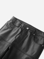 Retro Zipper Pocket Slim Straight Pants