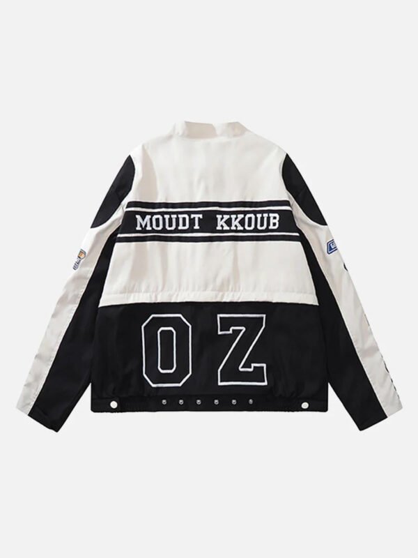 Embroidery Baseball Suit Motorcycle Jacket-1517