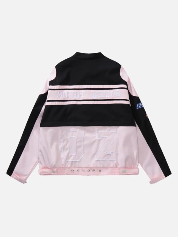 Embroidery Baseball Suit Motorcycle Jacket-1517