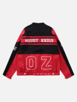 Embroidery Baseball Suit Motorcycle Jacket-1517
