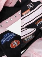 Embroidery Baseball Suit Motorcycle Jacket-1517