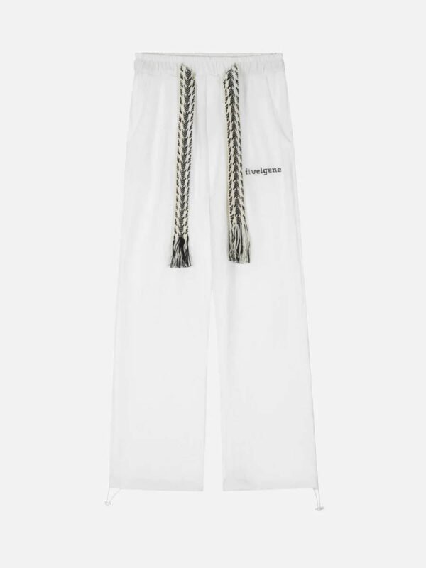 High Waist Straight Cotton Sweatpants -1284