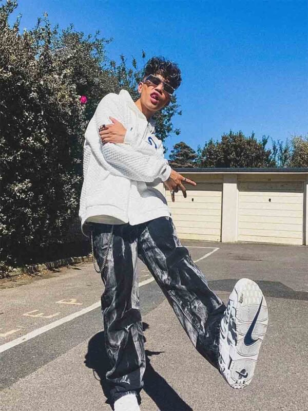 Letter Embroidered Hoodie Jacket -1095