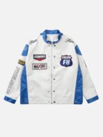 Motorcycle PU Leather Stitching Racing Jacket -1370