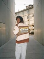 Retro Style Quilted Racing Jacket -1297