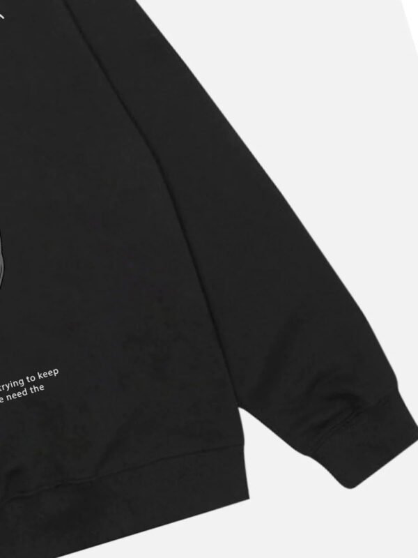 Skull Print Hoodie - 1455