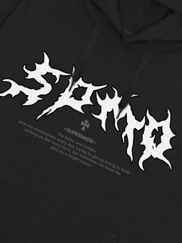 Skull Print Hoodie - 1455