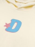 Star Letter Print Hooded Sweatshirt