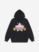 Pentagram Letter Embroidered Hooded Sweatshirt