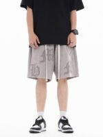 Gothic Monogram Embroidered Shorts