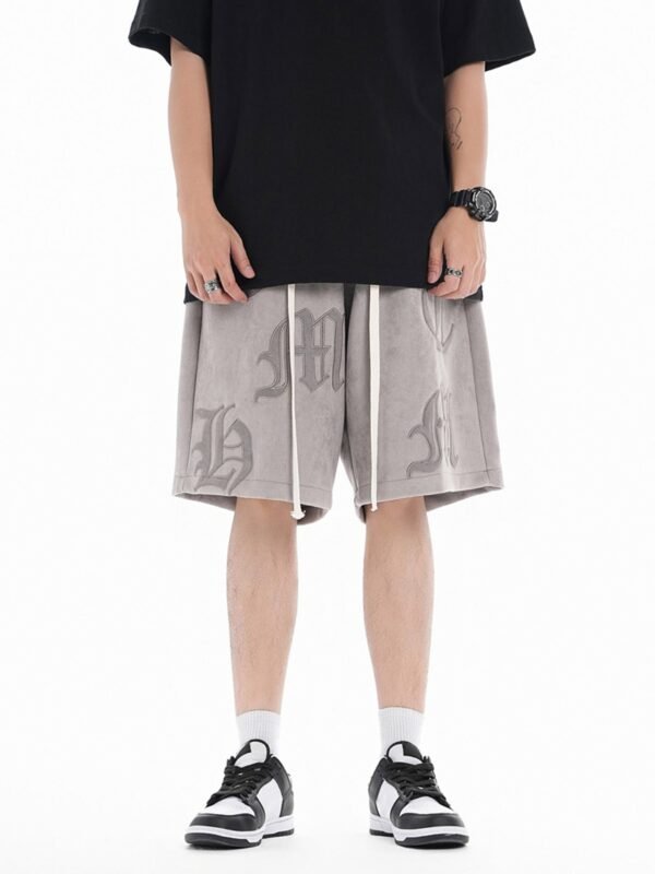 Gothic Monogram Embroidered Shorts