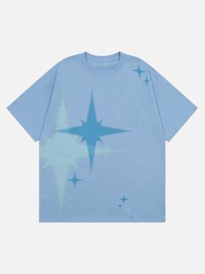 Retro Star Print T-shirt