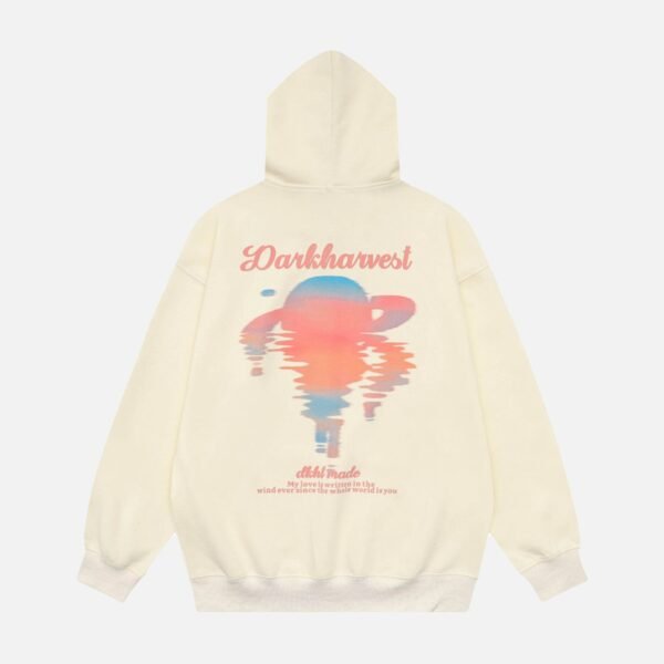 Sunset Letter Print Hooded Sweatshirt