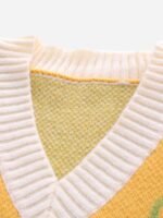 American Style Graffiti Love V-neck Sweater Undershirt