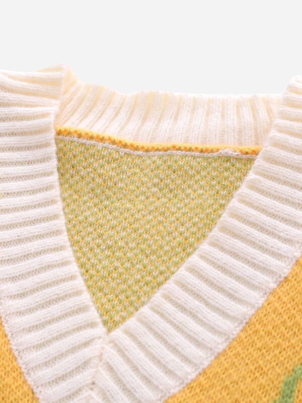 American Style Graffiti Love V-neck Sweater Undershirt