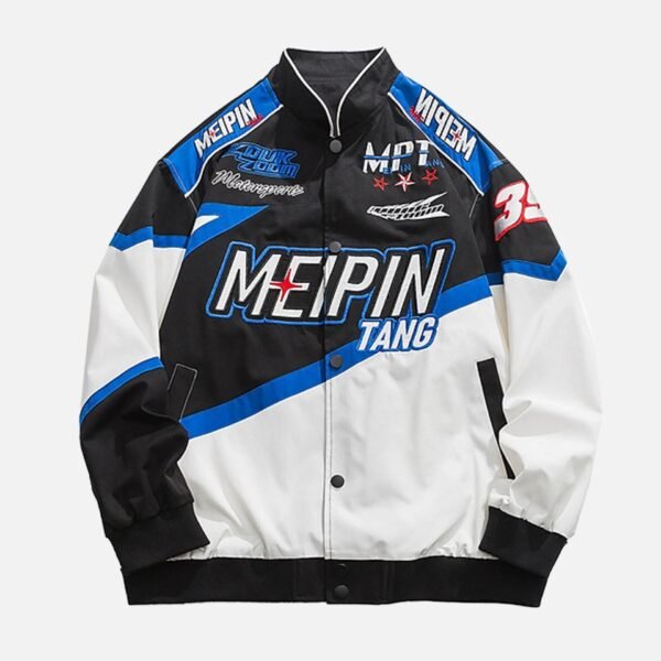 American Street Hip-hop Patchwork Embroidered Jacket -1356