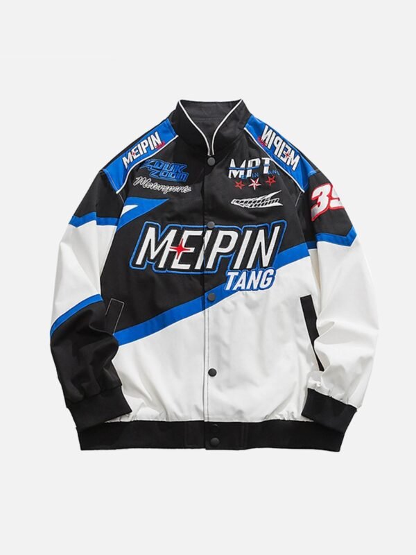 American Street Hip-hop Patchwork Embroidered Jacket -1356