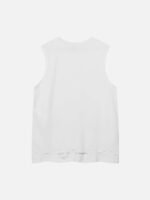 Hip-hop Letter Print Ragged Undershirt