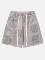 Gothic Monogram Embroidered Shorts