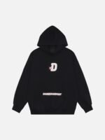 Star Letter Print Hooded Sweatshirt