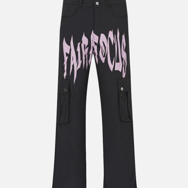 Letter Print Casual Work Pants