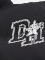 American Retro Letter Print Autumn And Winter Thickening Loose Down Jacket Couple Models -1393