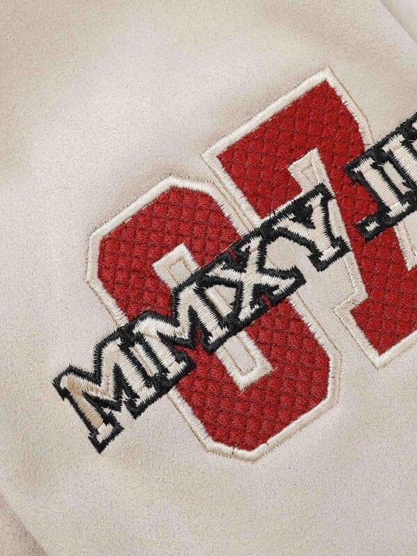 Retro Letter Embroidery Cardigan Hoodie Jacket