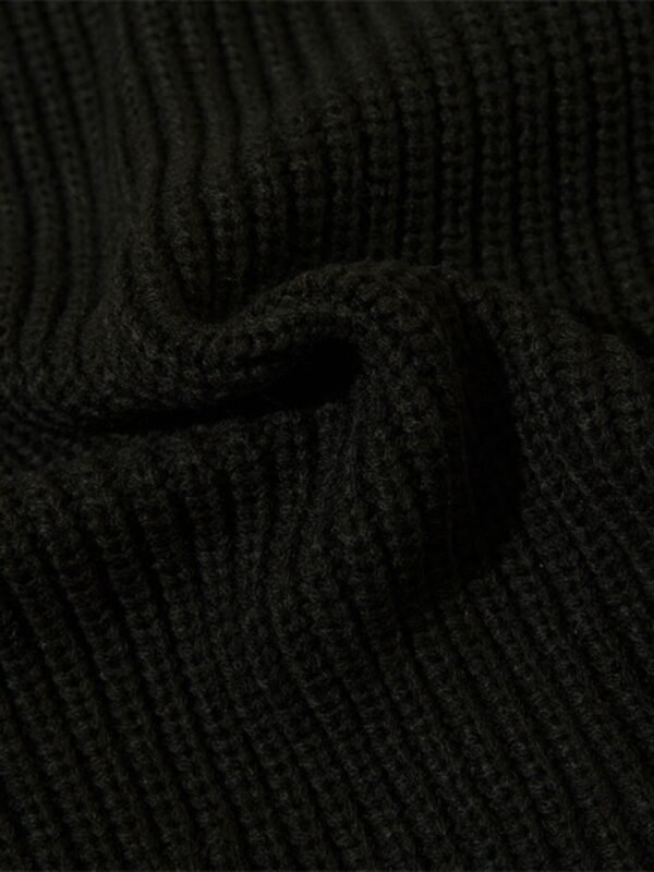 American Style Color Blocking Zipper Cardigan Sweater Loose Knit-1509