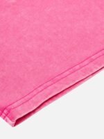 Hip Hop Mouth Printed Washed Out T-shirt