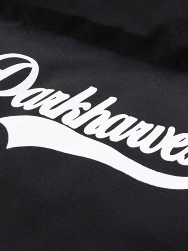 American Retro Letter Print Autumn And Winter Thickening Loose Down Jacket Couple Models -1393