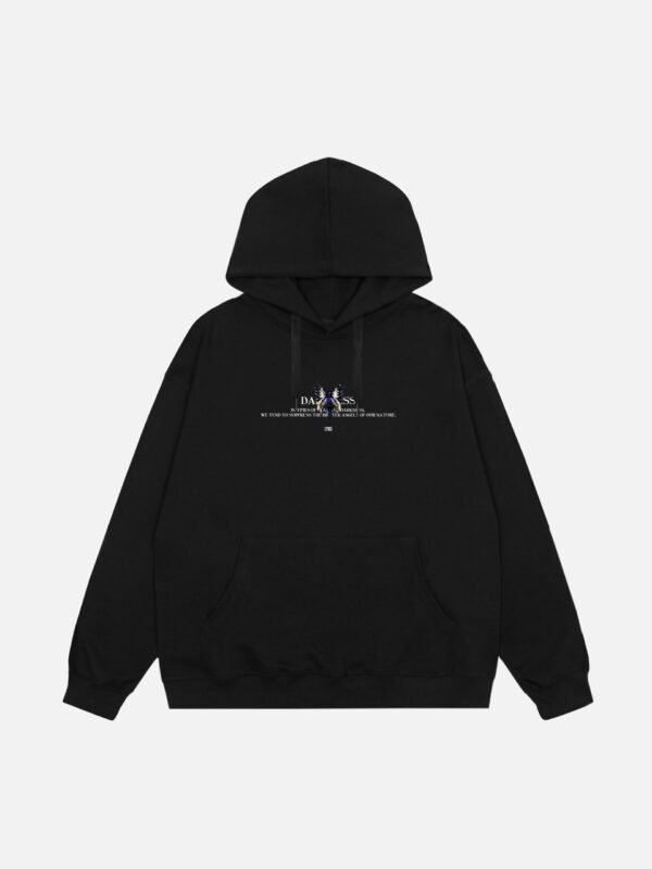 Dark Butterfly Printed Hoodie