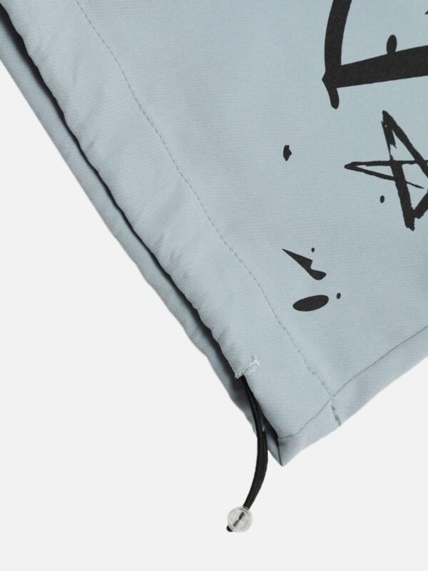 Casual Printed Straight Leg Work Pants