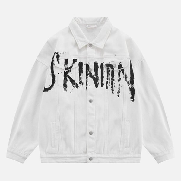 American Street Personality Loose Vintage Lapel Denim Jacket