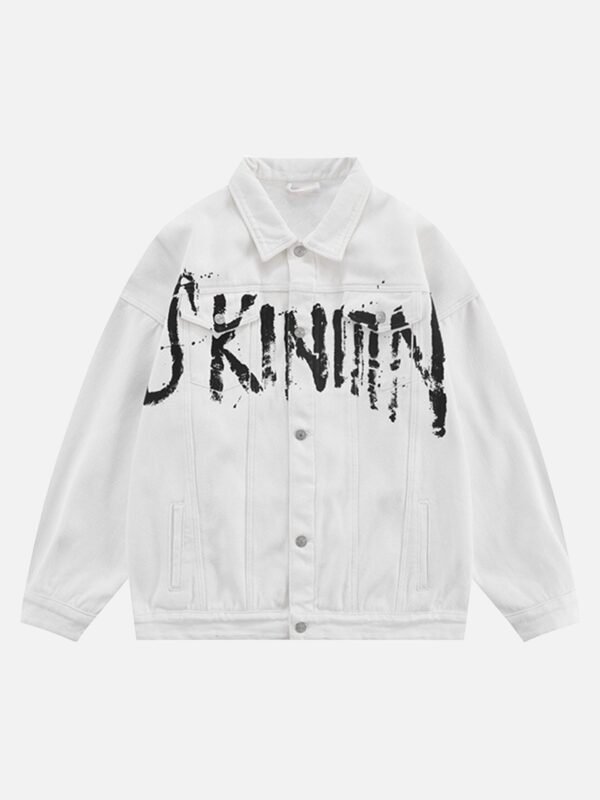 American Street Personality Loose Vintage Lapel Denim Jacket