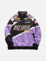 American Street Hip-hop Patchwork Embroidered Jacket -1356