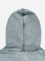 High Street Washed And Worn Denim Hoodie - 1464
