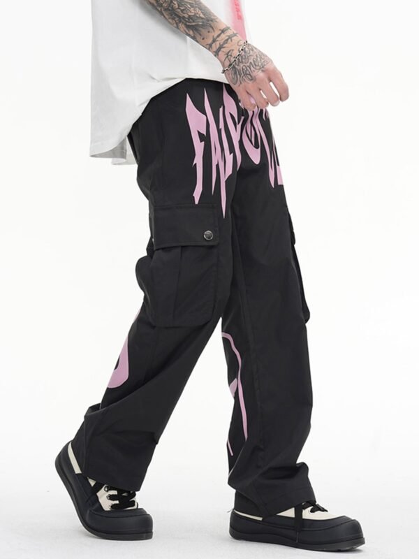 Letter Print Casual Work Pants