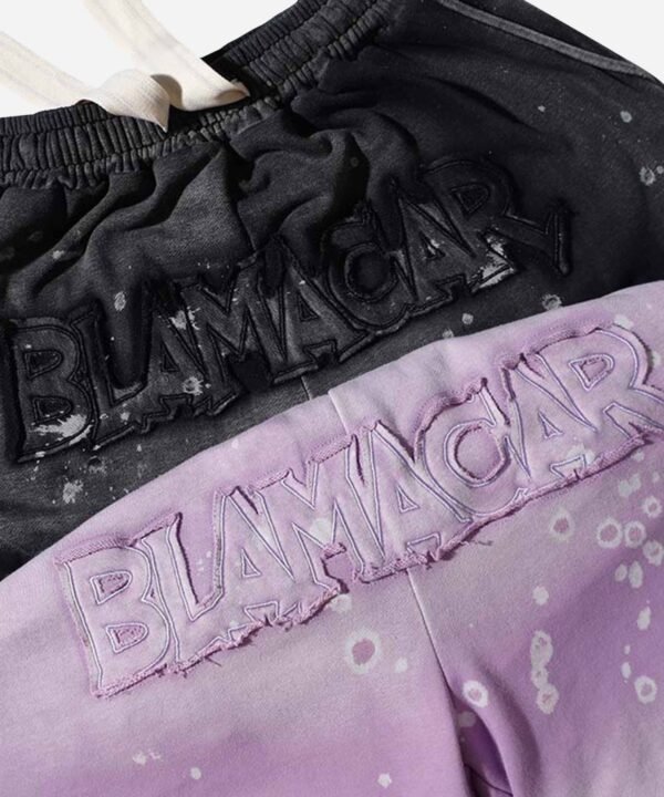 Gradient Letter Embroidery Casual Shorts