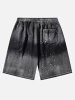 Gradient Letter Embroidery Casual Shorts