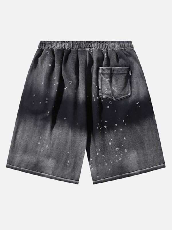 Gradient Letter Embroidery Casual Shorts